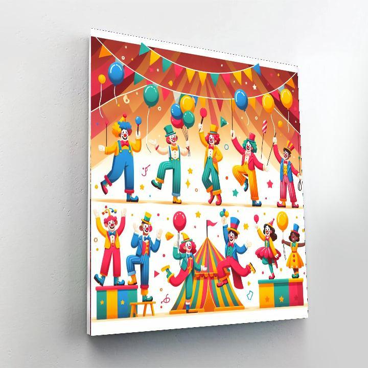 Jolly Clowns Painting By Numbers Kit