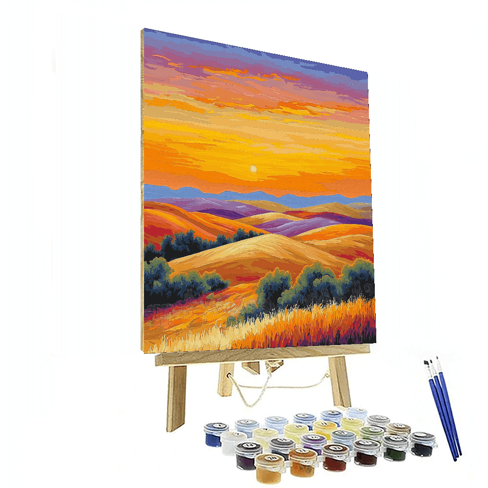 Turner Inspired Dreamy Desertscape - DIY Painting By Numbers Kit