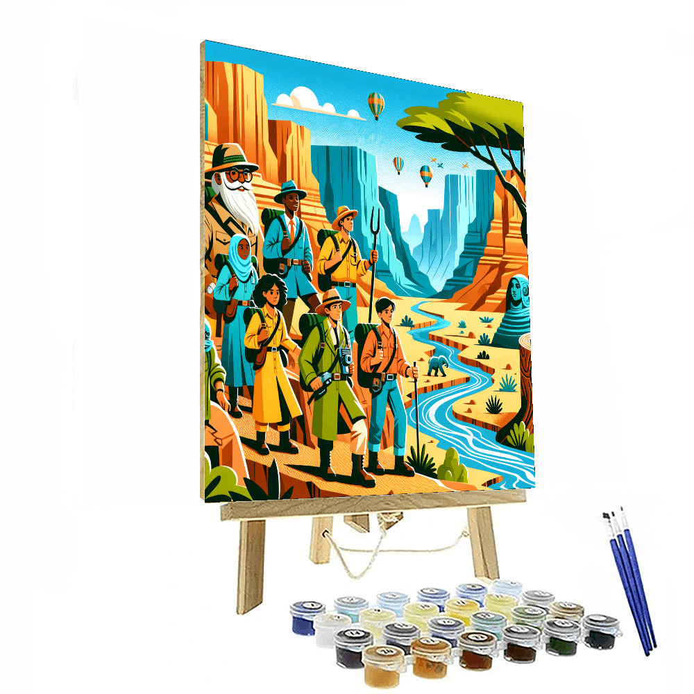 Explorer’s Canyon Journey Paint By Numbers Art