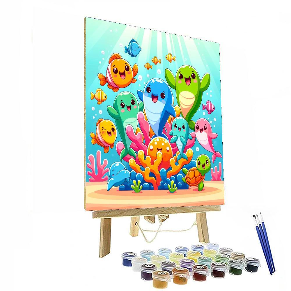 Joyful Underwater Fiesta Numbered Painting Kits