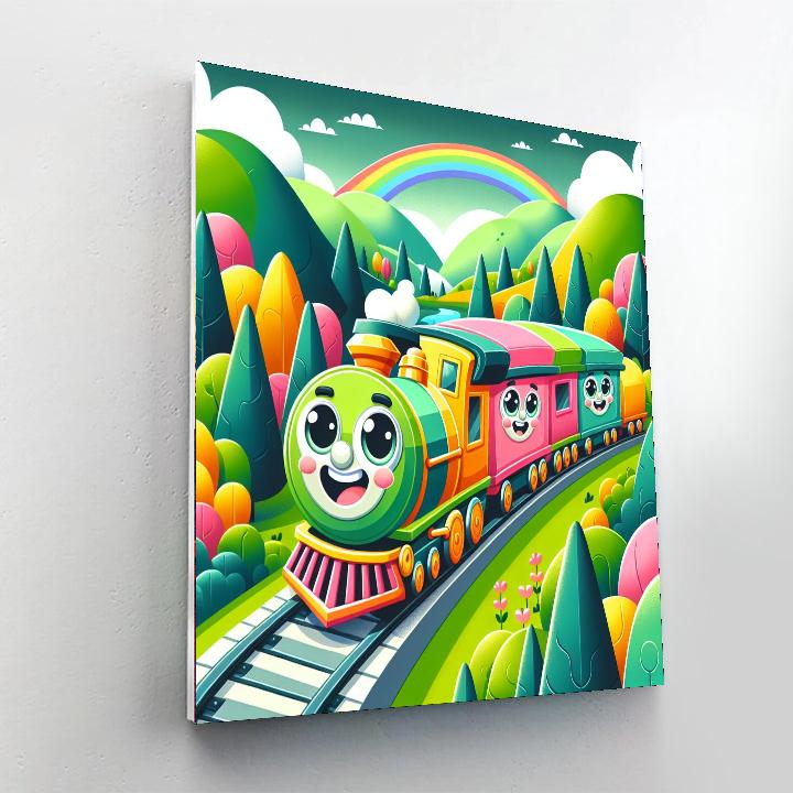 Happy Train Painting Number Kit