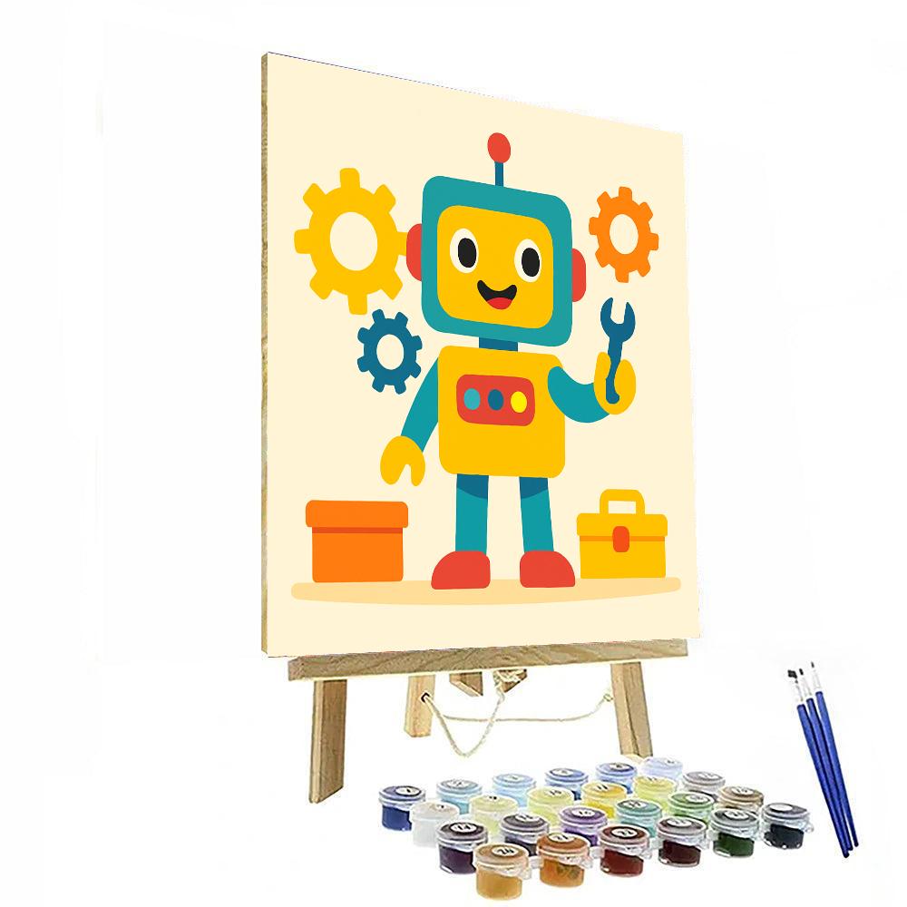 Robot Builder DIY Paint By Numbers