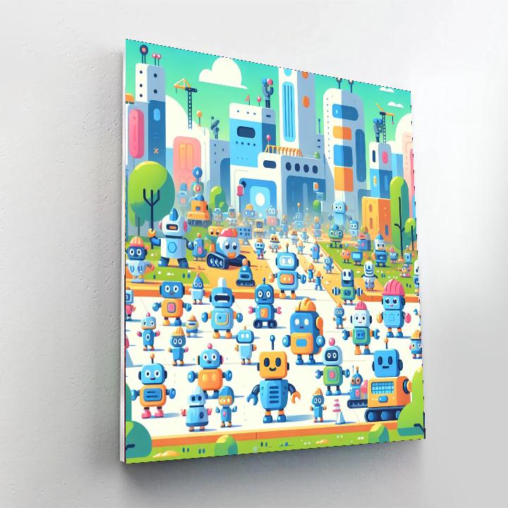 Adventurous Robot Realm Numbered Painting Kits