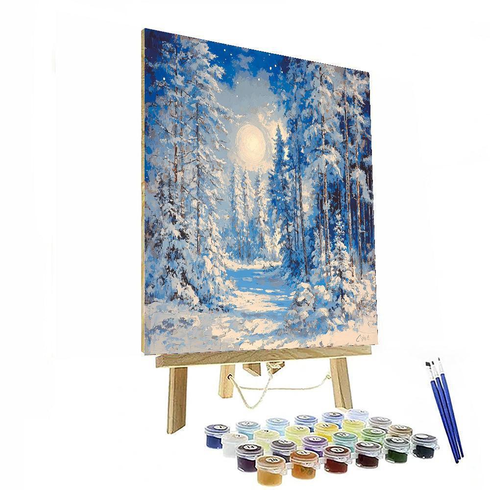 Traditional Winter Art Style Inspired Winter Fantasy  Paint By Numbers Kits