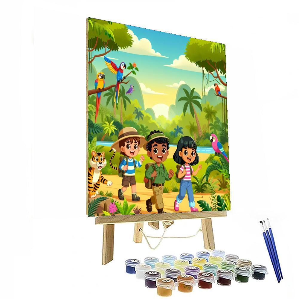 Adventurous Jungle Explorers Number Painting