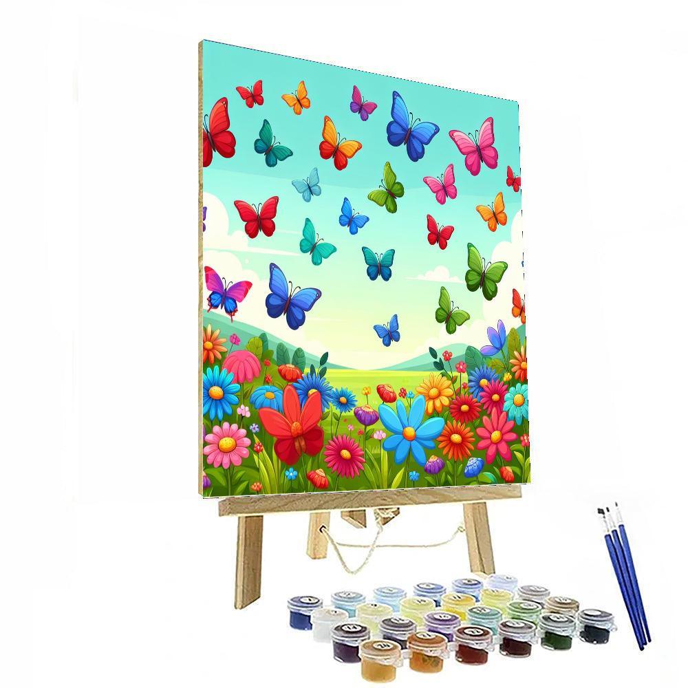 Artful Butterfly Meadow Numbered Painting Kits