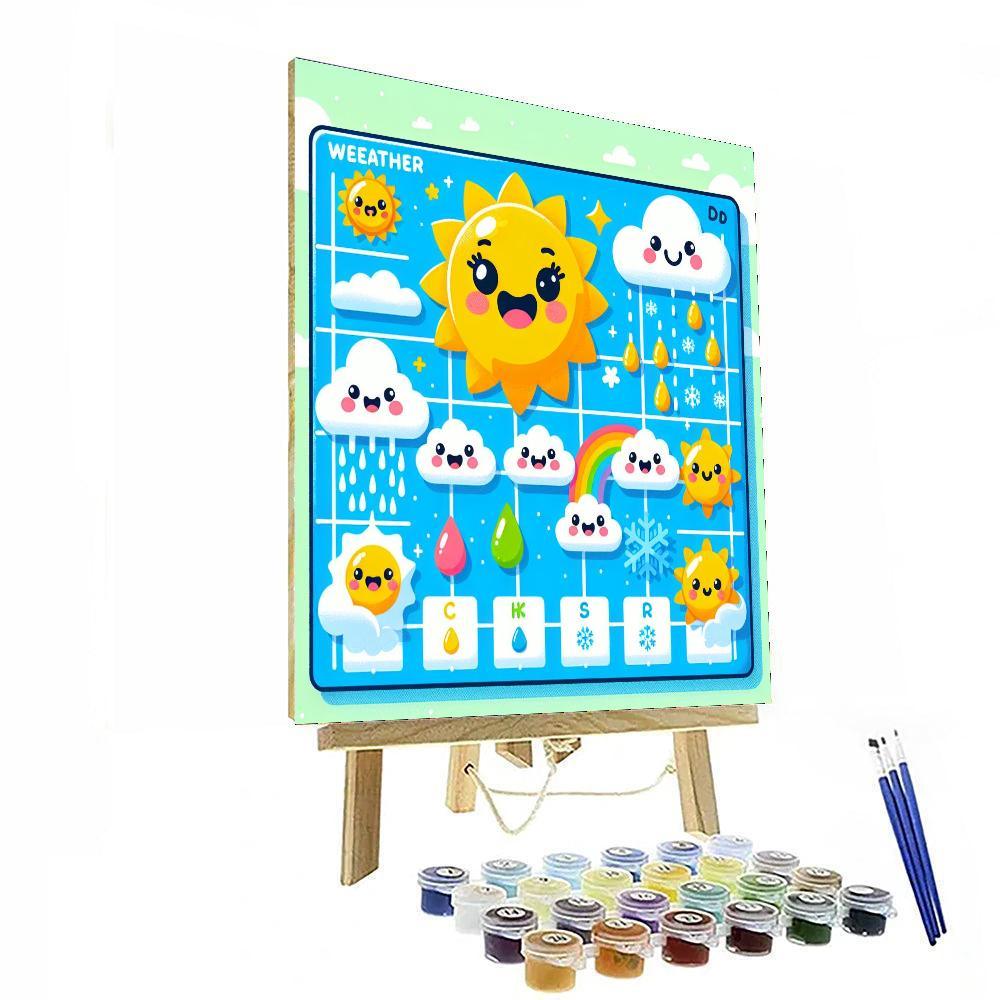 Colorful Weather Chart Paint By Numbers Art