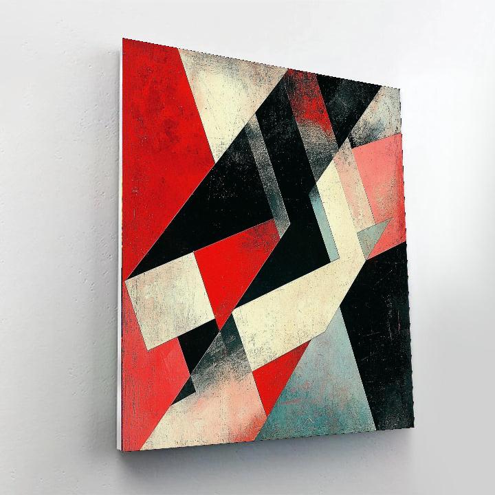 Kazimir Malevich Inspired Dynamic Composition  Painting Number Kit