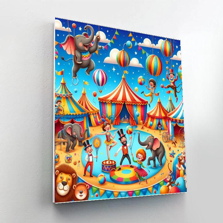 Playful Circus Fun Paint By Color