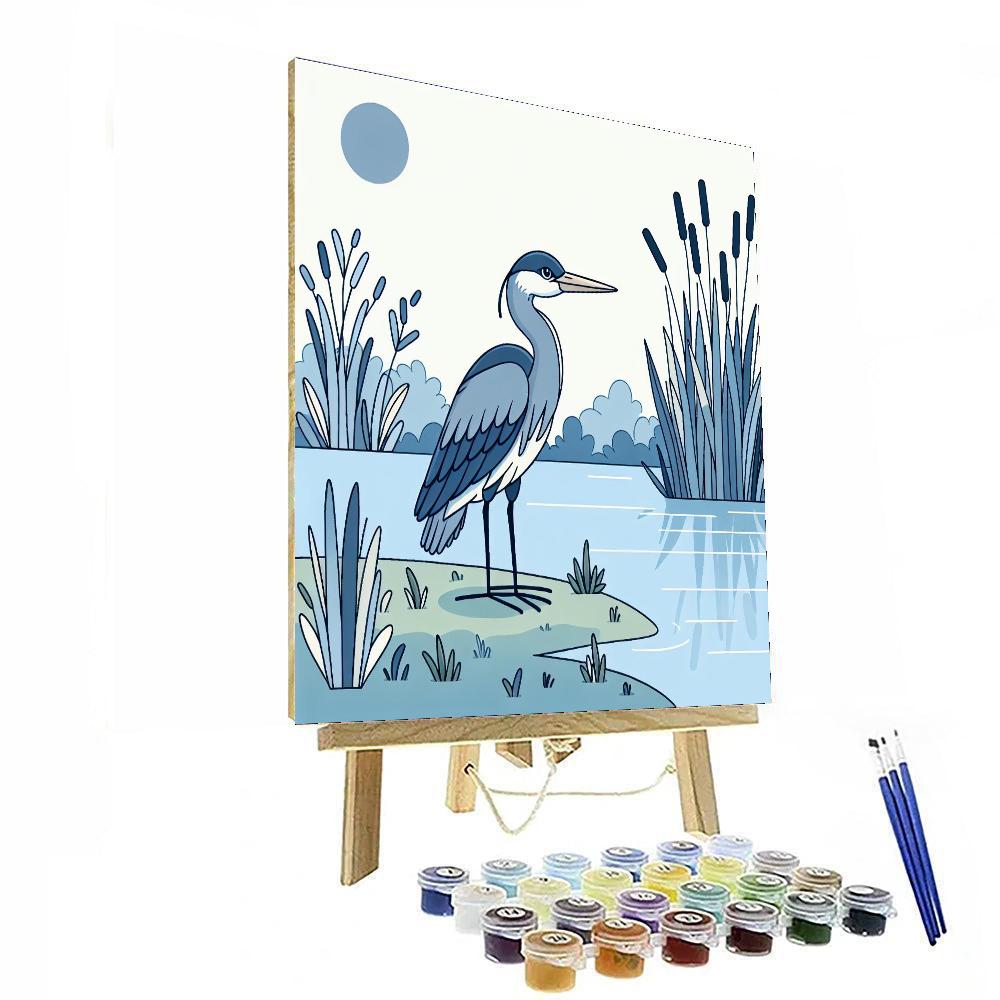 Harmonious Heron Paint By Numbers Art