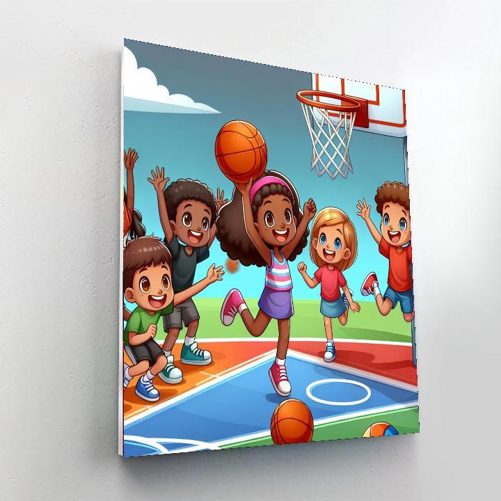 Bouncing Basketball Buddies Paint By Numbers Kits