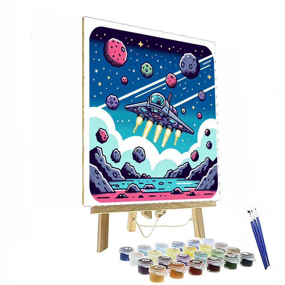 Outer Space Adventures: The Asteroid Belt Paint By Number