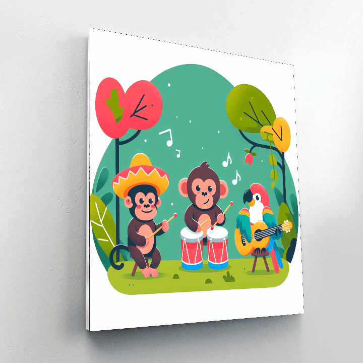 Jungle Jam Session Number Painting