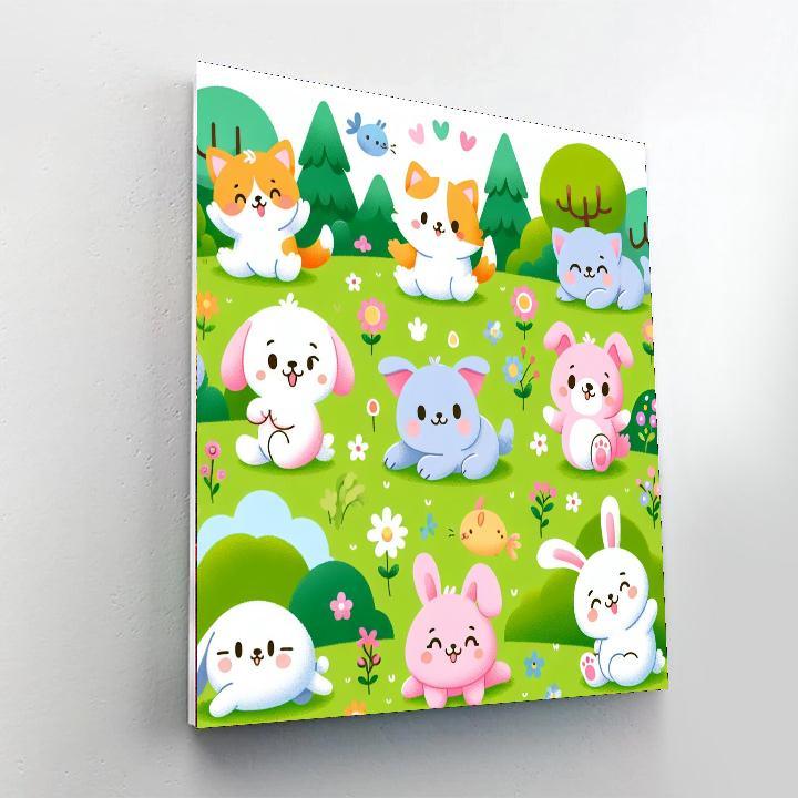 Adorable Animals Painting Number Kit