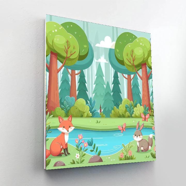 Woodland Animals Retreat Paint By Number