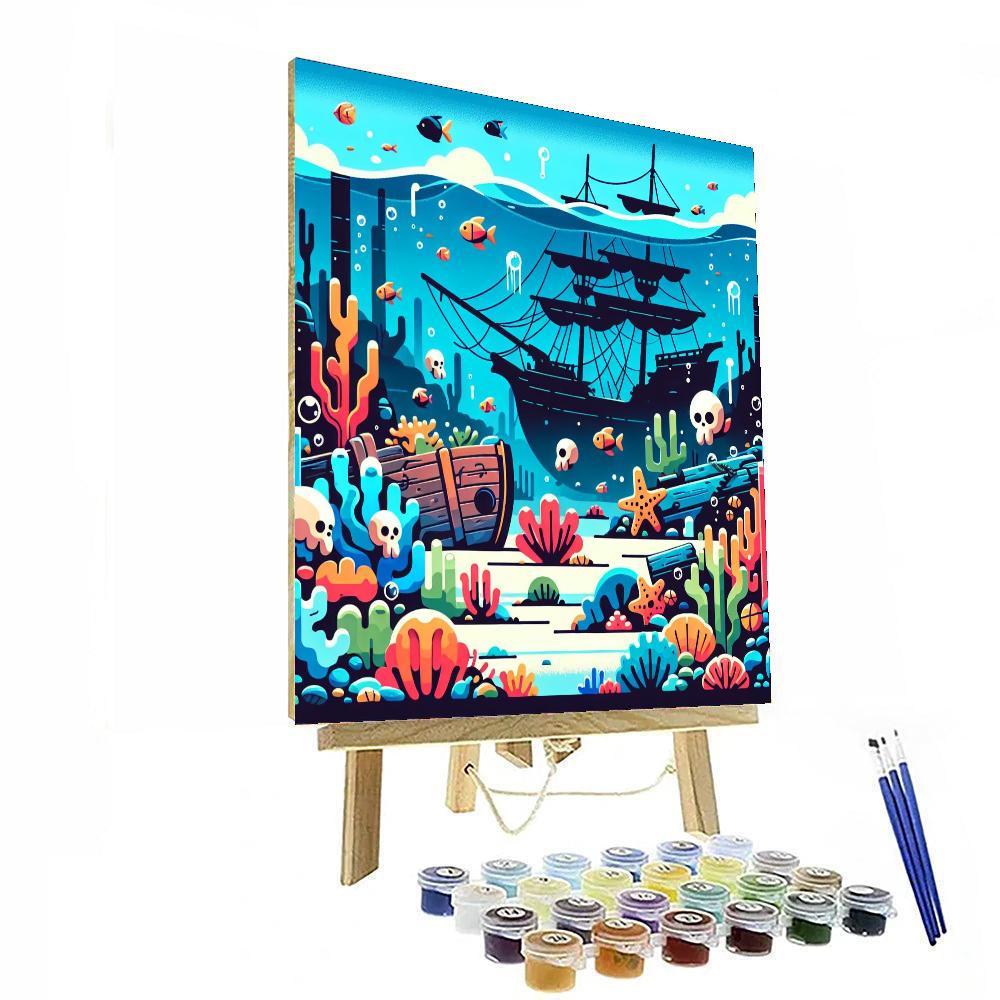 Underwater Pirate's Treasure Numbered Painting Kits