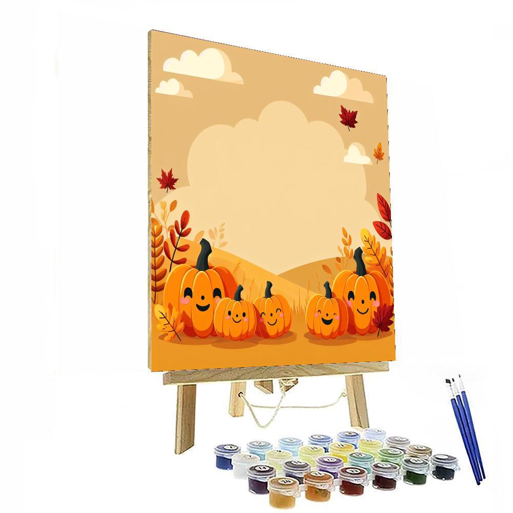 Jolly Pumpkin Harvest Paint By Numbers Art