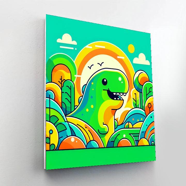 Lively Dinosaur Painting By Numbers Kit