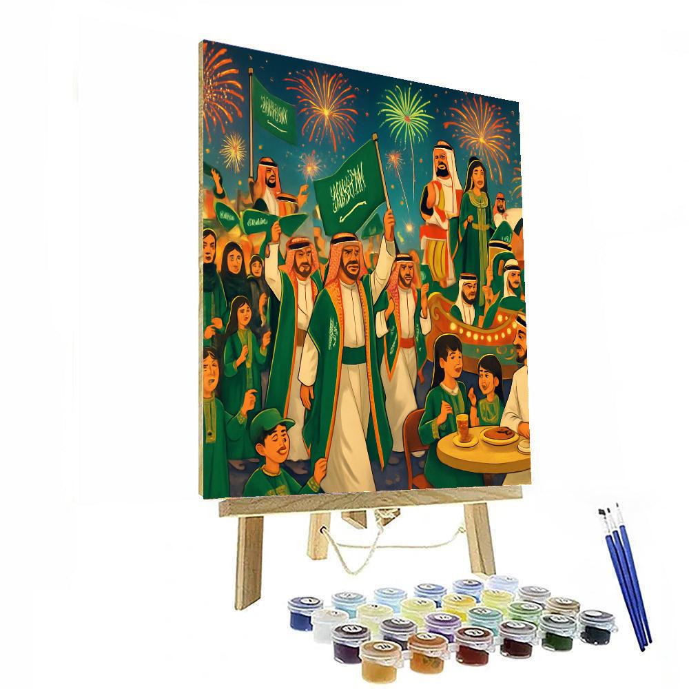 Kingdom Of Saudi Arabia National Day Paint By Numbers Art