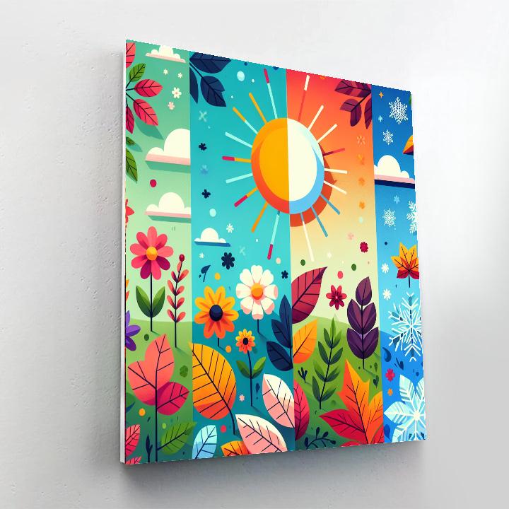 Magical Seasons: Changing Weather Number Painting