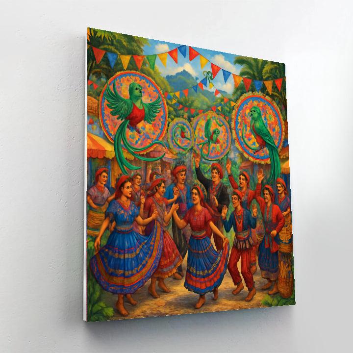 Quetzal Festival - Guatemala DIY Paint By Numbers