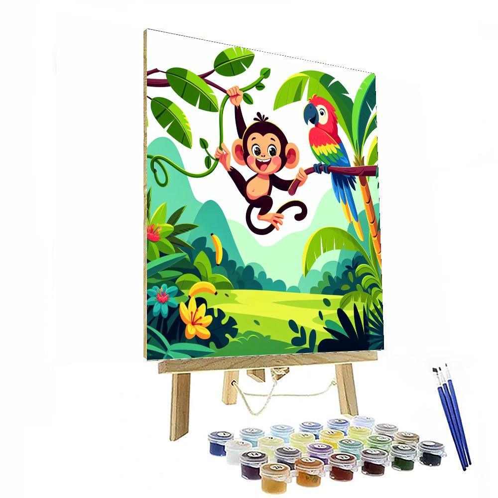 Jungle Wildlife Adventure Paint By Numbers Kits