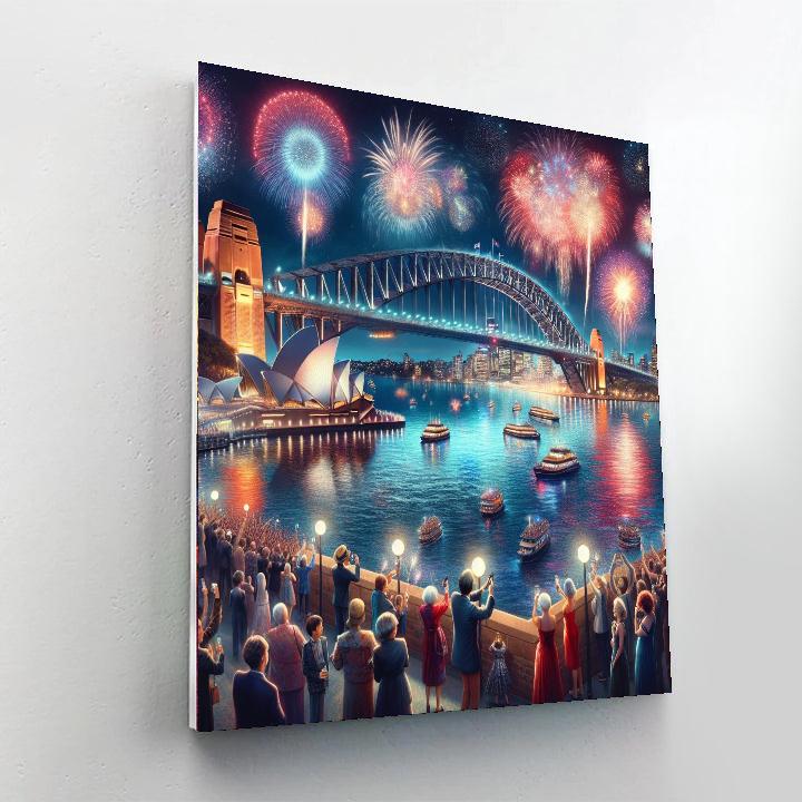 New Year’s Eve Fireworks - Australia Number Painting