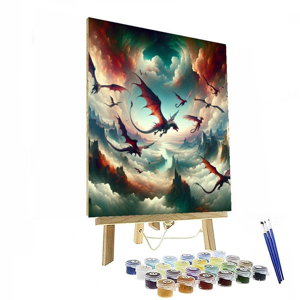 Mythical Dragon Soiree Paint By Numbers Kits
