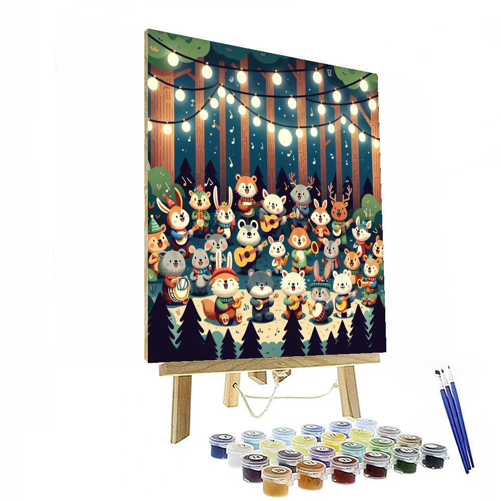 Friendly Forest Festivities Paint By Numbers