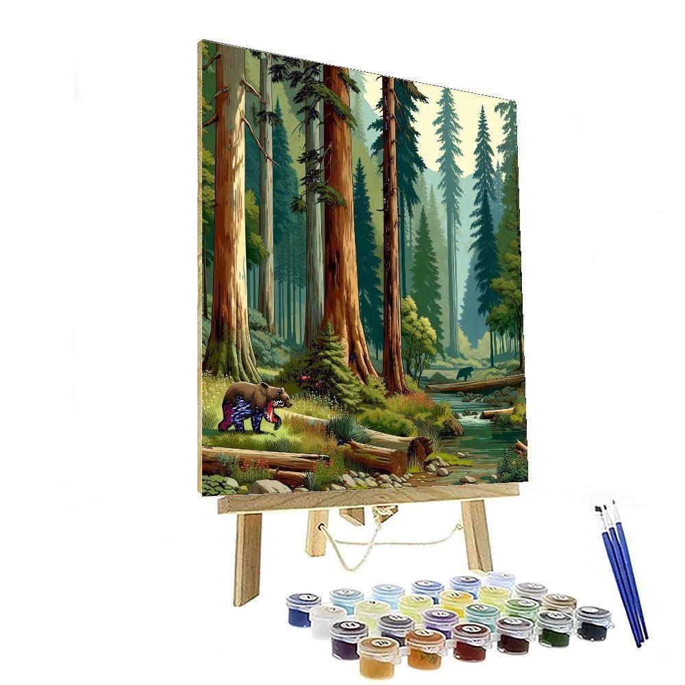 Bear's Woodland Retreat Painting By Numbers Kit