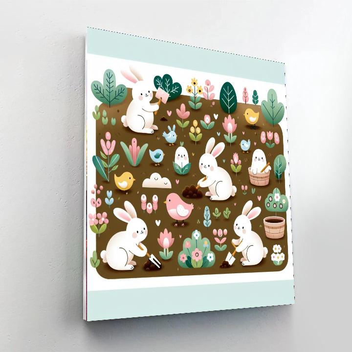 Garden Guardians Gathering Paint By Numbers Art