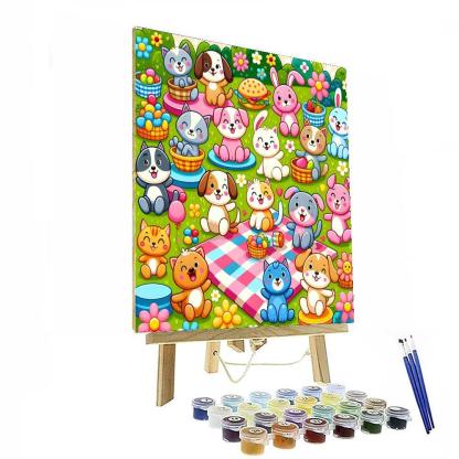 Animal Friends In The Park Paint By Numbers Art