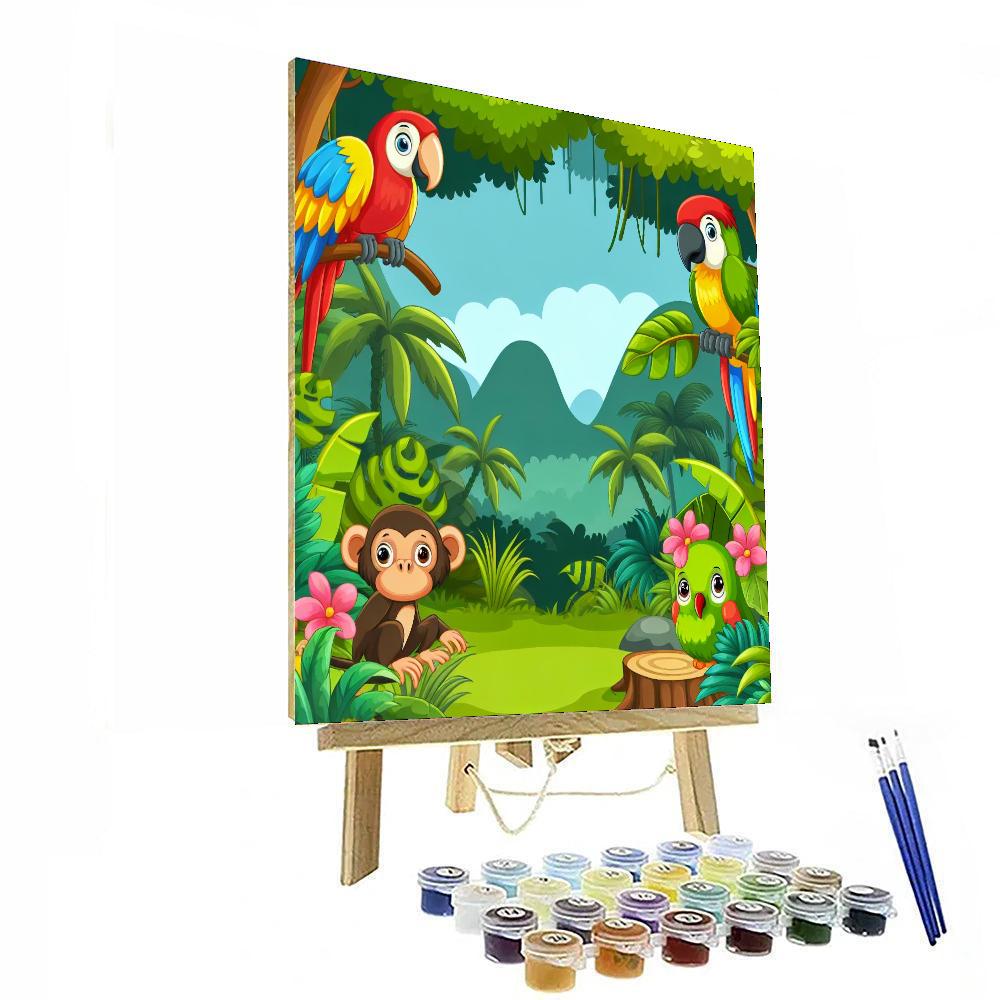 Rainforest Animal Expedition Paint By Number