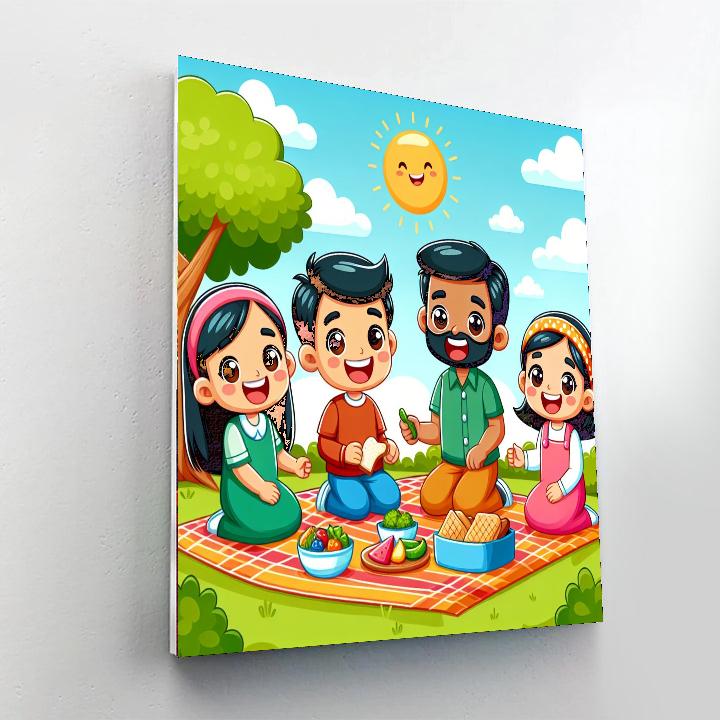 Happy Summer Picnic Paint By Numbers Art