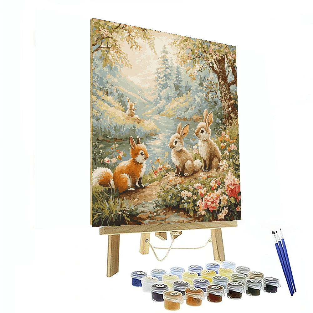 Beatrix Potter Inspired Frolicking Animals  Paint By Number
