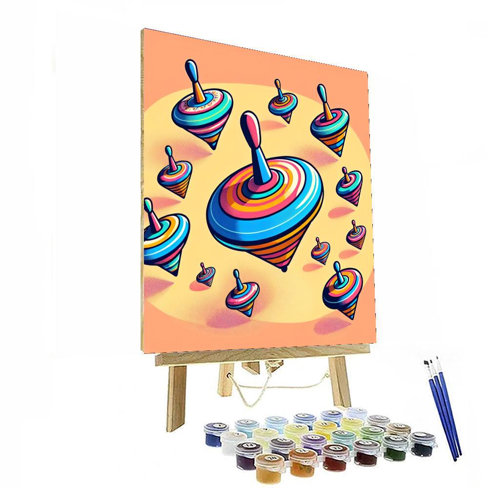 Spinning Tops Painting Number Kit