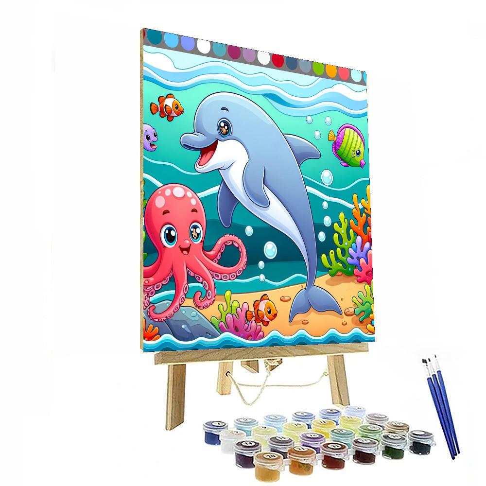 Charming Sea Creatures Number Painting