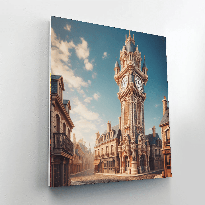 Old Town Clock Tower - DIY Painting By Numbers Kit