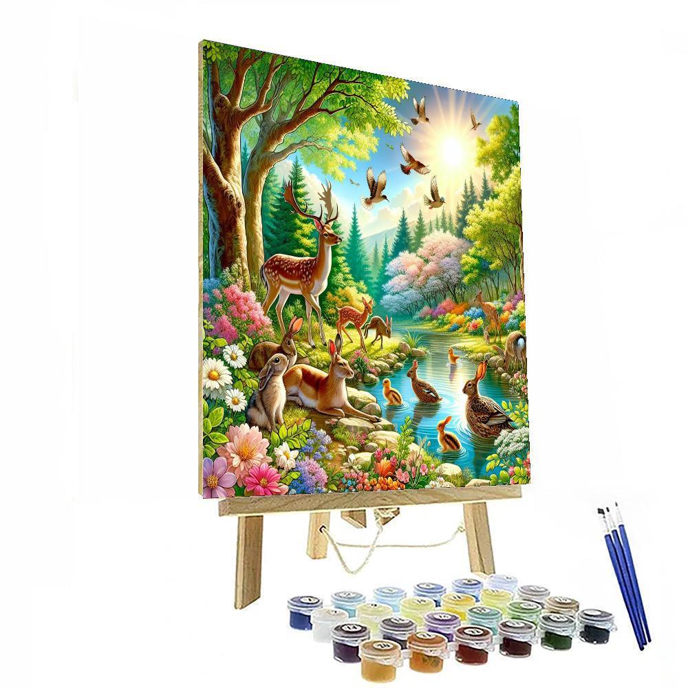 Charming Wildlife Retreat Paint By Color