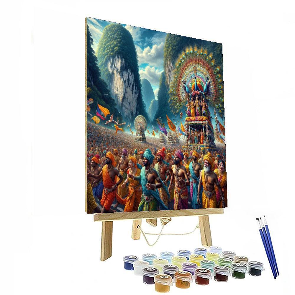 Thaipusam Festival - Malaysia DIY Paint By Numbers