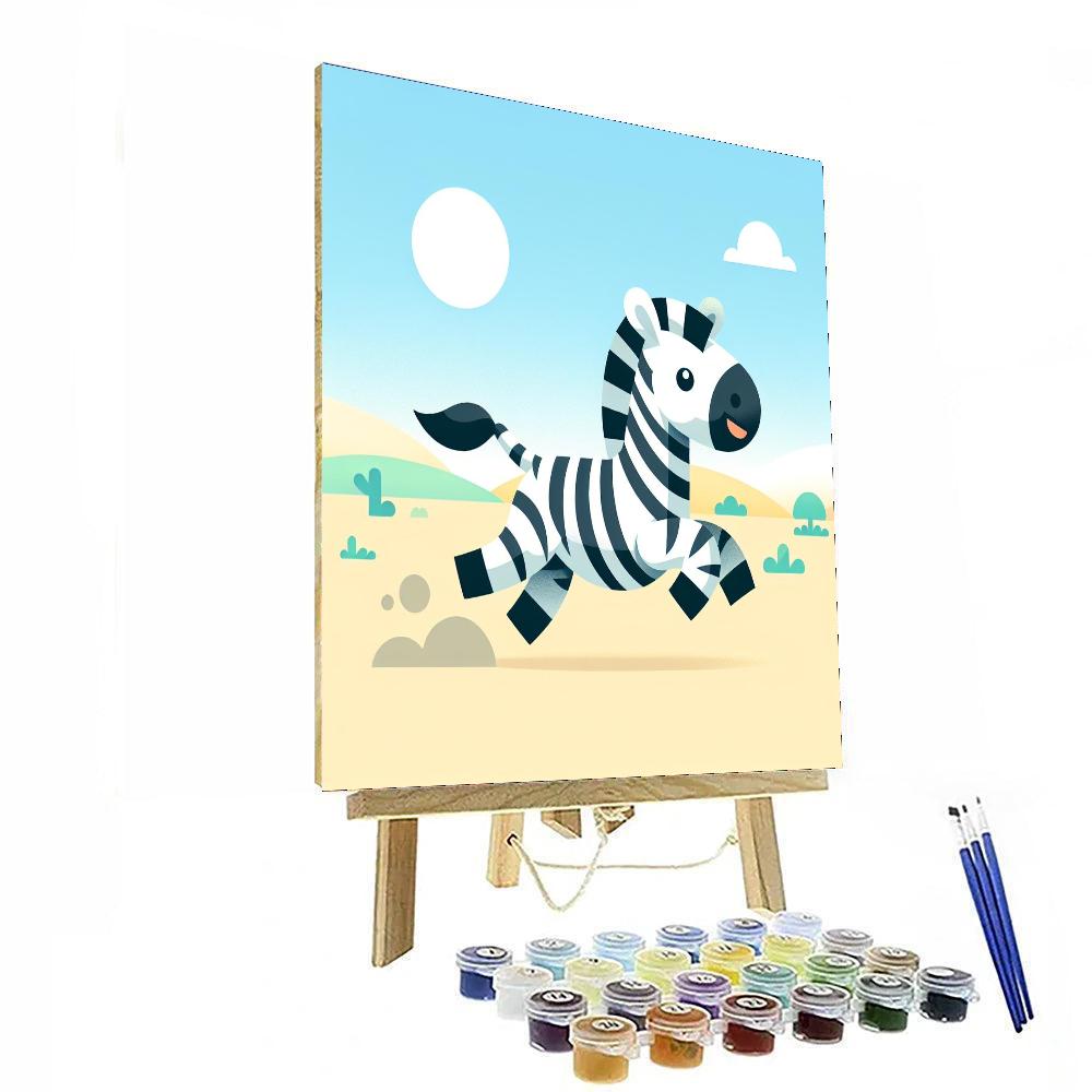 Zippy Zebra Zing Painting Number Kit