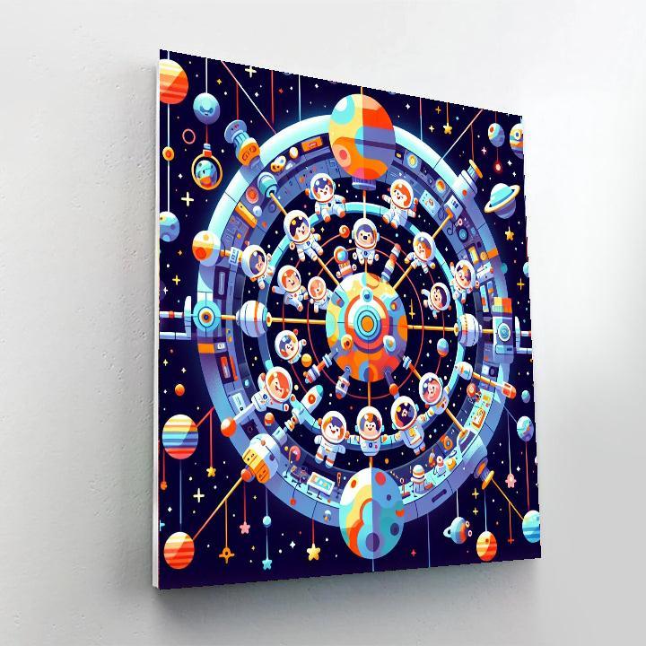 Adventure On The Space Station Paint By Color