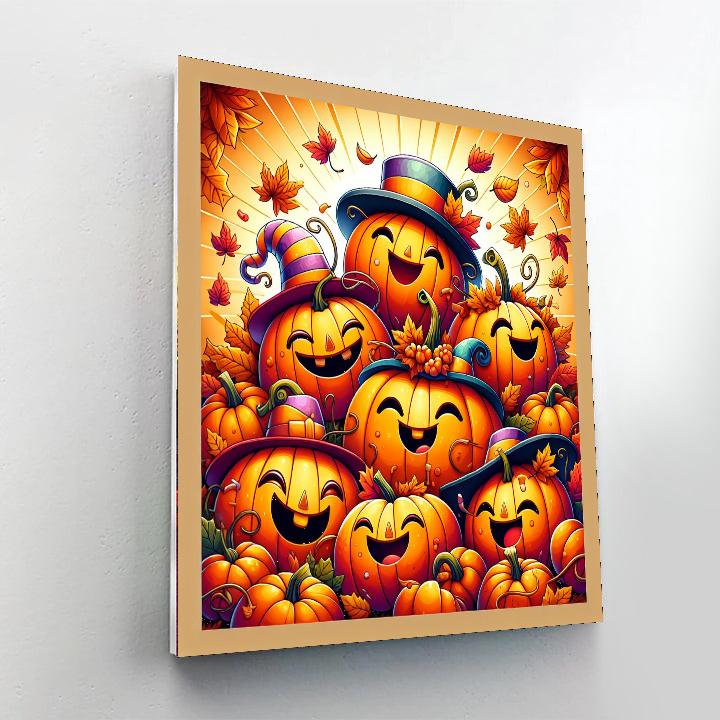 Silly Pumpkin Friends Painting By Numbers Kit