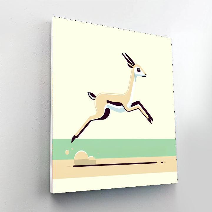 Glorious Gazelle Number Painting