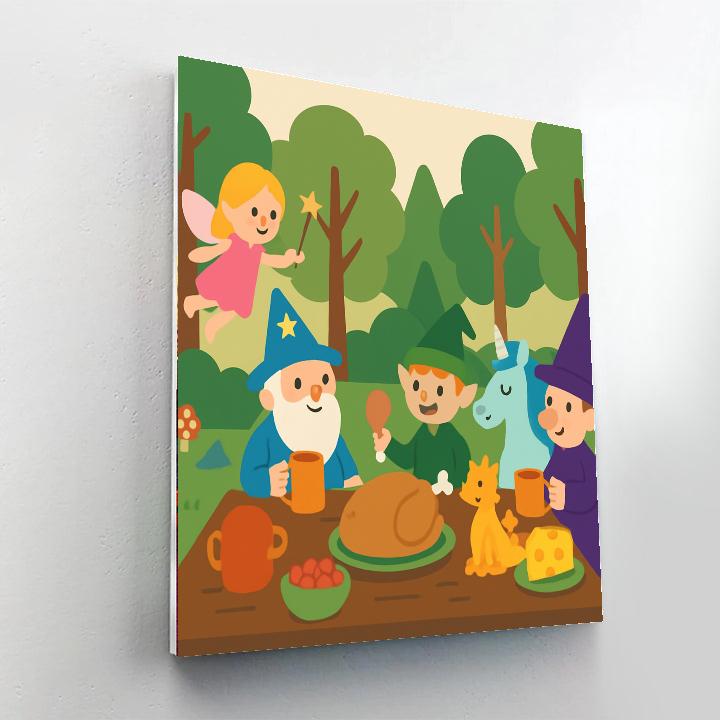 Wizard's Forest Feast Number Painting