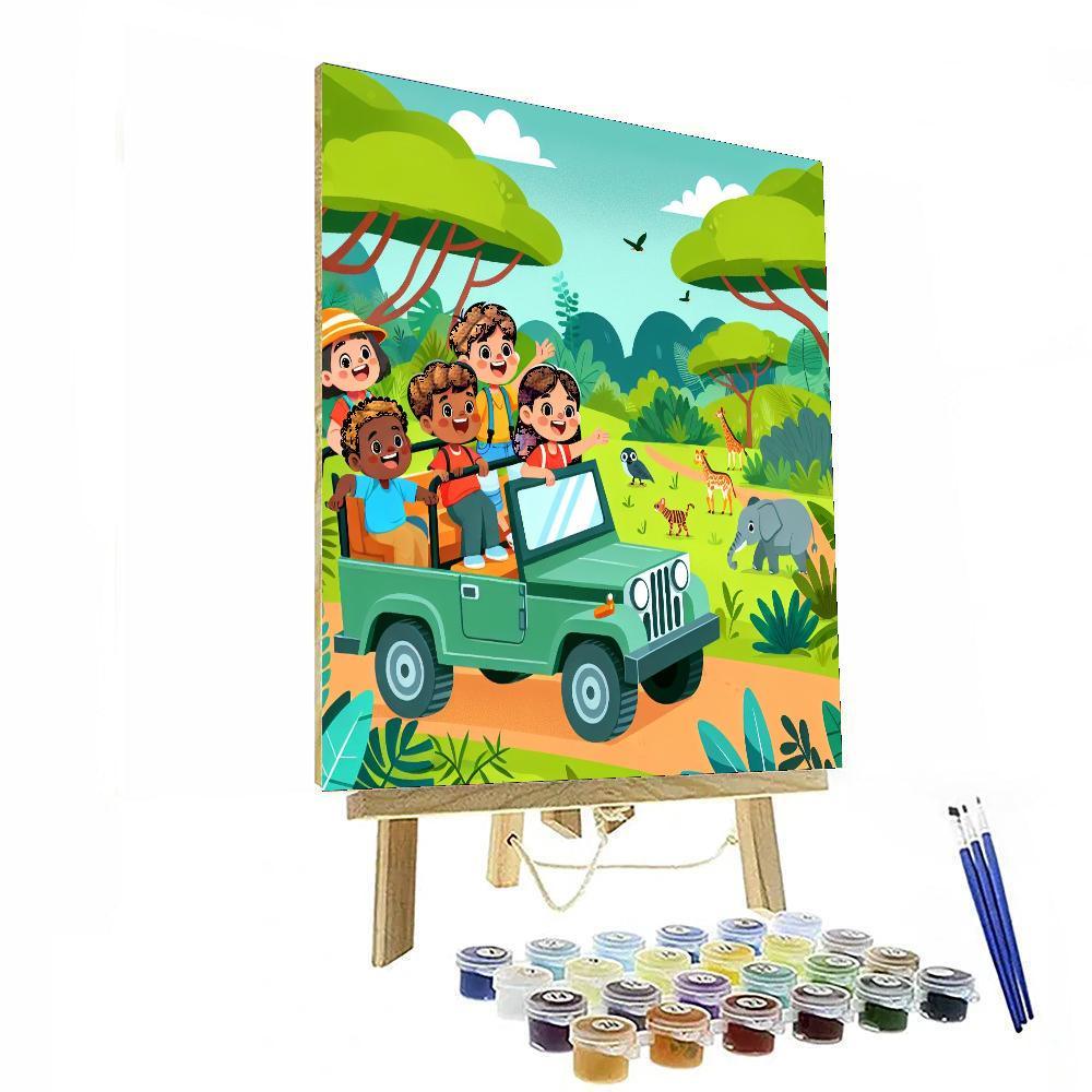 Jungle Explorer's Safari Paint By Number
