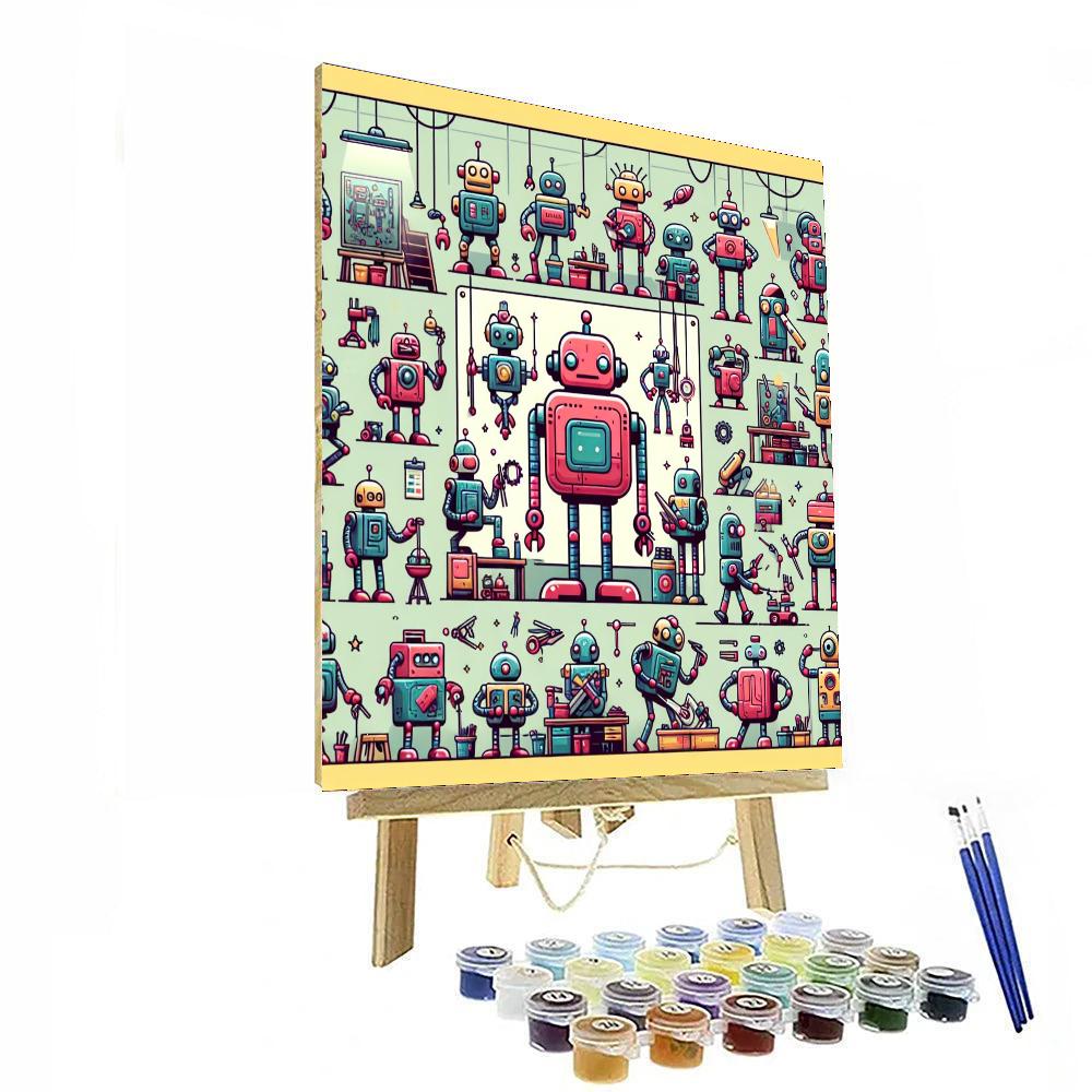 Wacky Robots Paint By Color