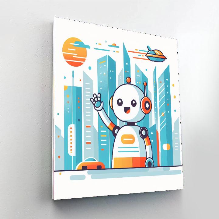 Robots In The Future Painting Number Kit