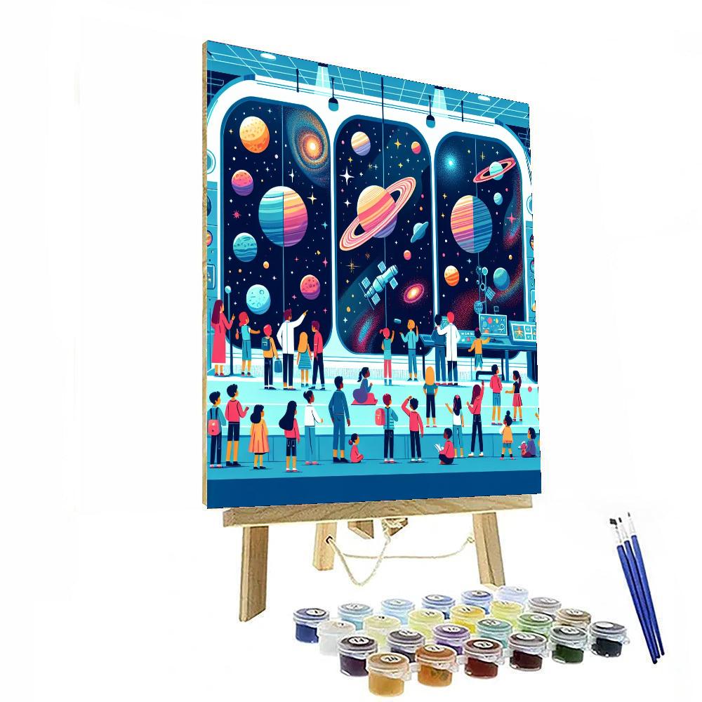 Space Station Adventures DIY Paint By Numbers