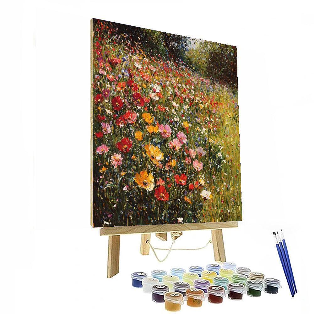 Claude Monet Inspired Wildflower Paradise  Paint By Numbers